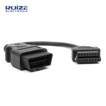 Manufacturer customization 30cm OBD II OBD2 16 Pin Male to Female Extension Cable Car Diagnostic Extender Cord Adapter (1-port)